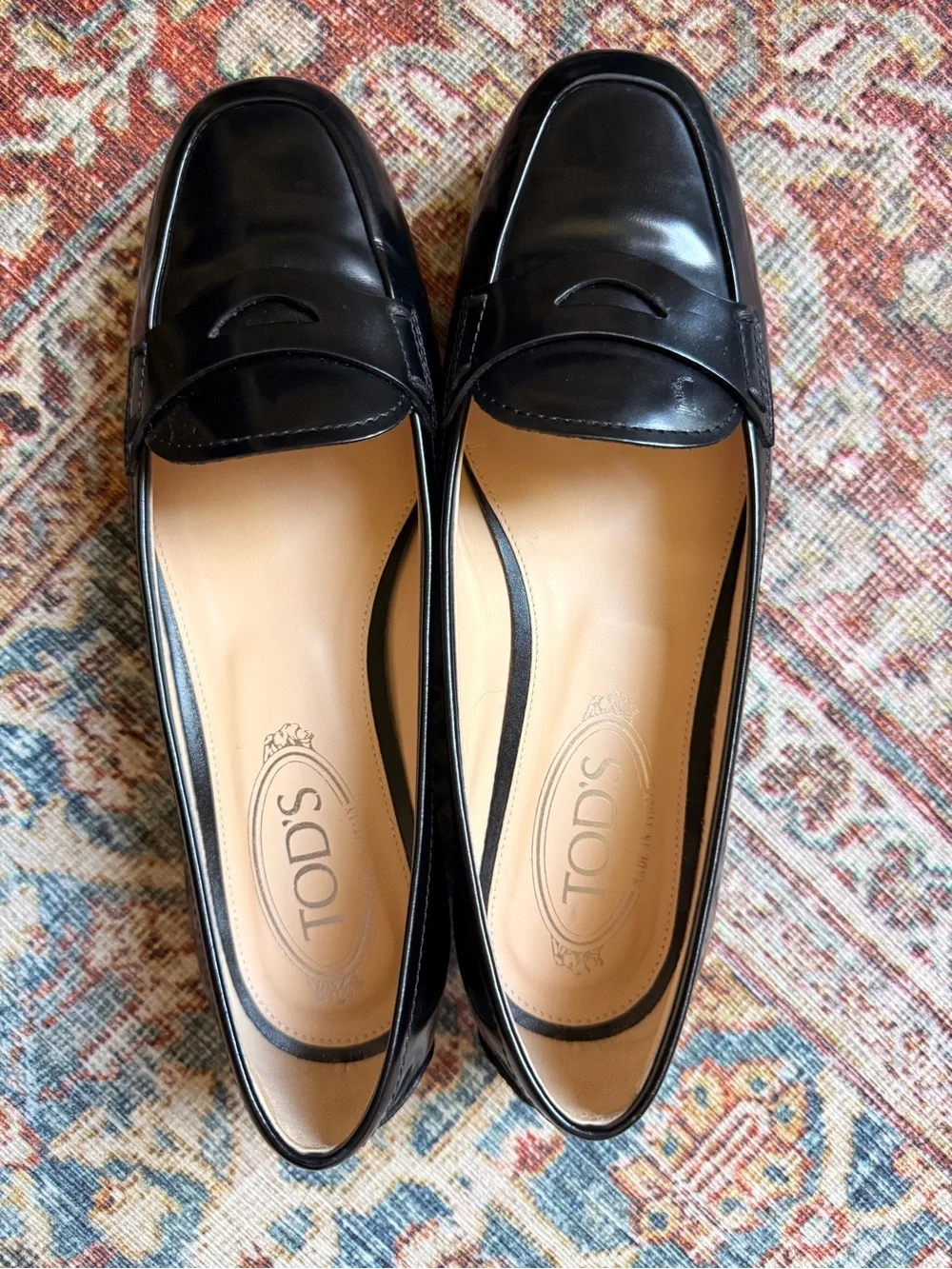 Tod's Classic Black Leather Penny Loafers - Size 37 (US 7)